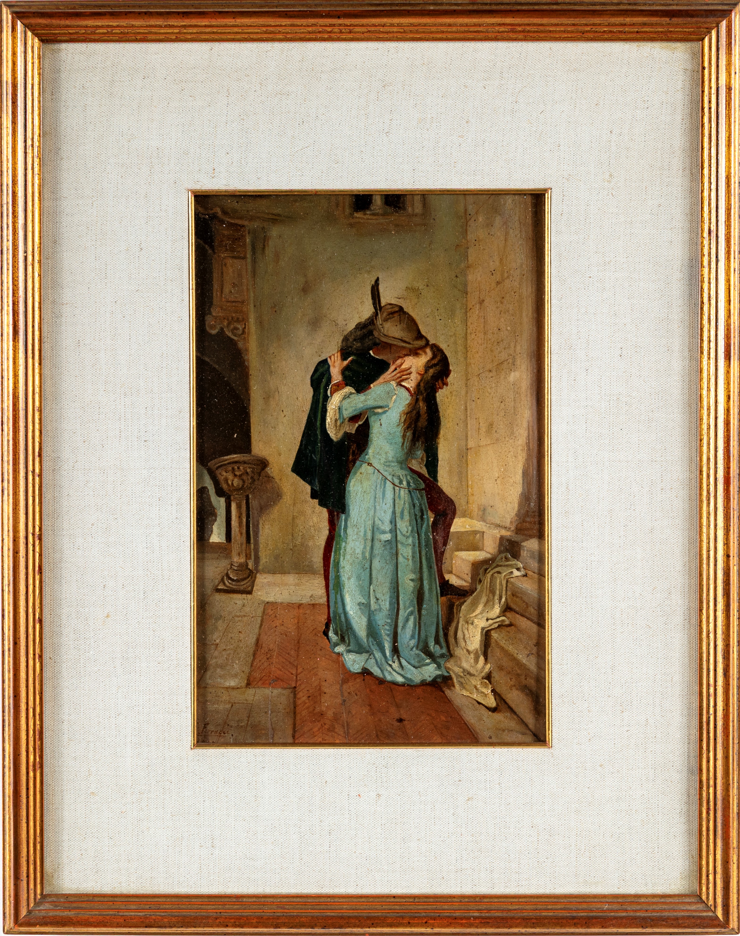 Il bacio (autore Ettore Grez Ferrucci, Roma 1877 - 1925)