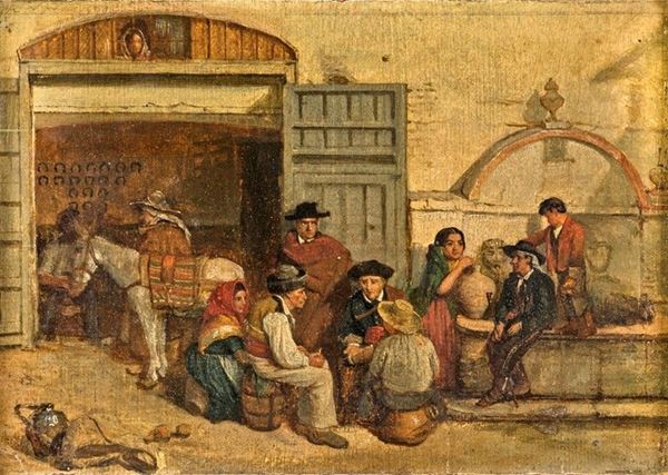 Pittore spagnolo del XIX secolo - LA STALLA