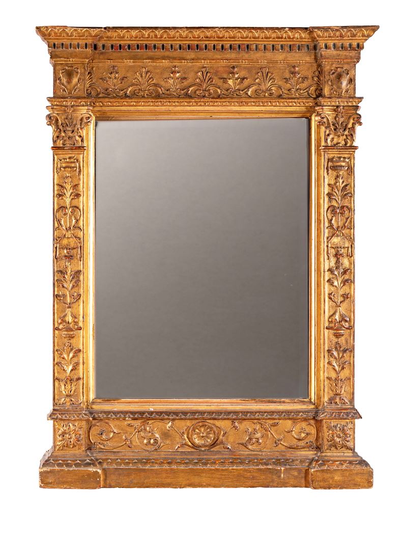 Specchiera in legno dorato, XIX secolo