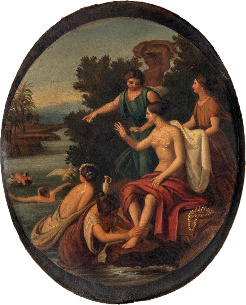 Pittore degli Inizi del XIX Secolo - Mosè salvato dalle acque
