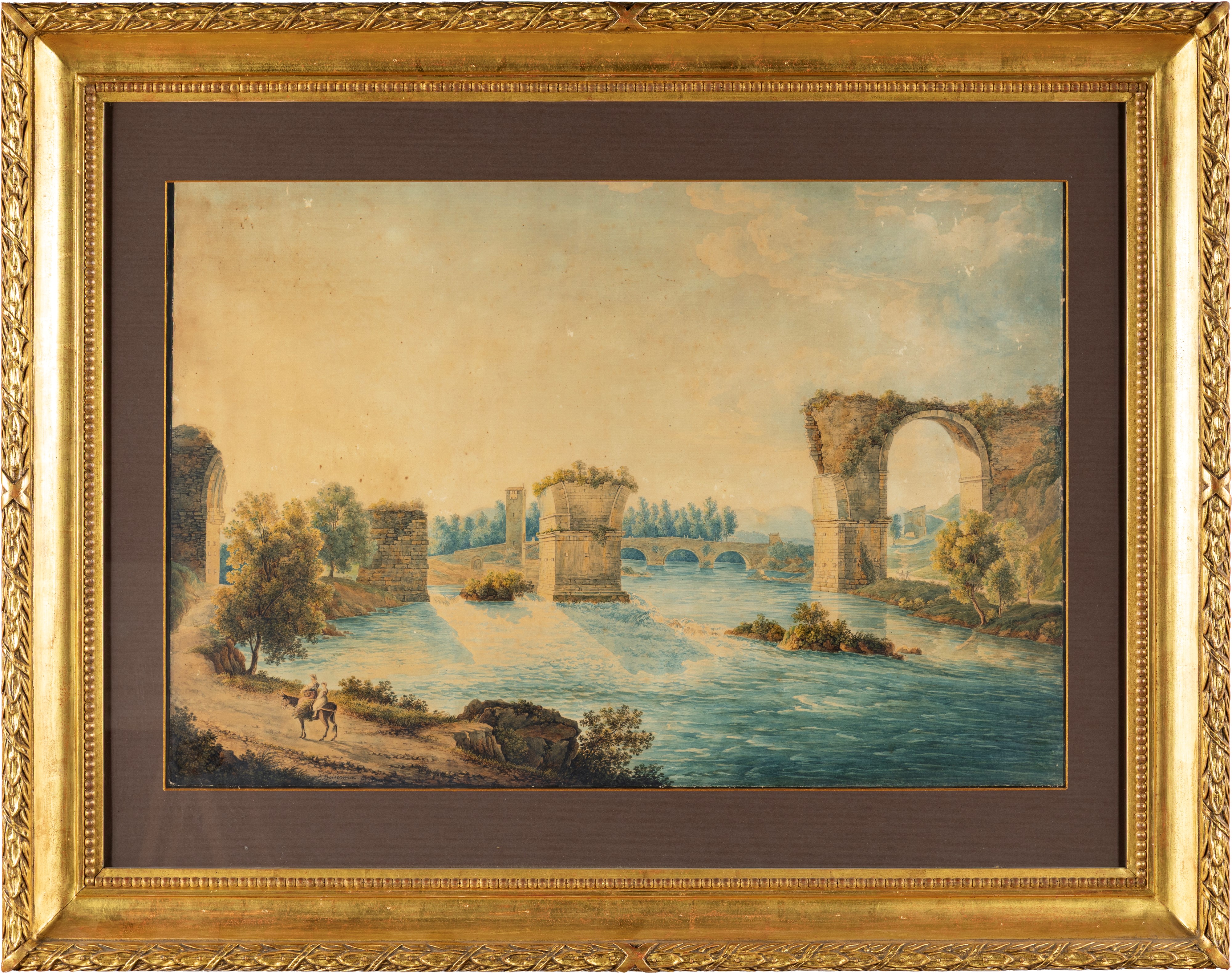 Franz Kaisermann - Veduta di Campo Vaccino dal Campidoglio e Veduta del Ponte di Augusto a Narni