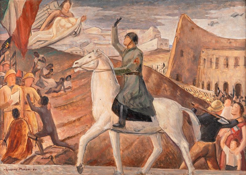Il Duce a cavallo in Etiopia