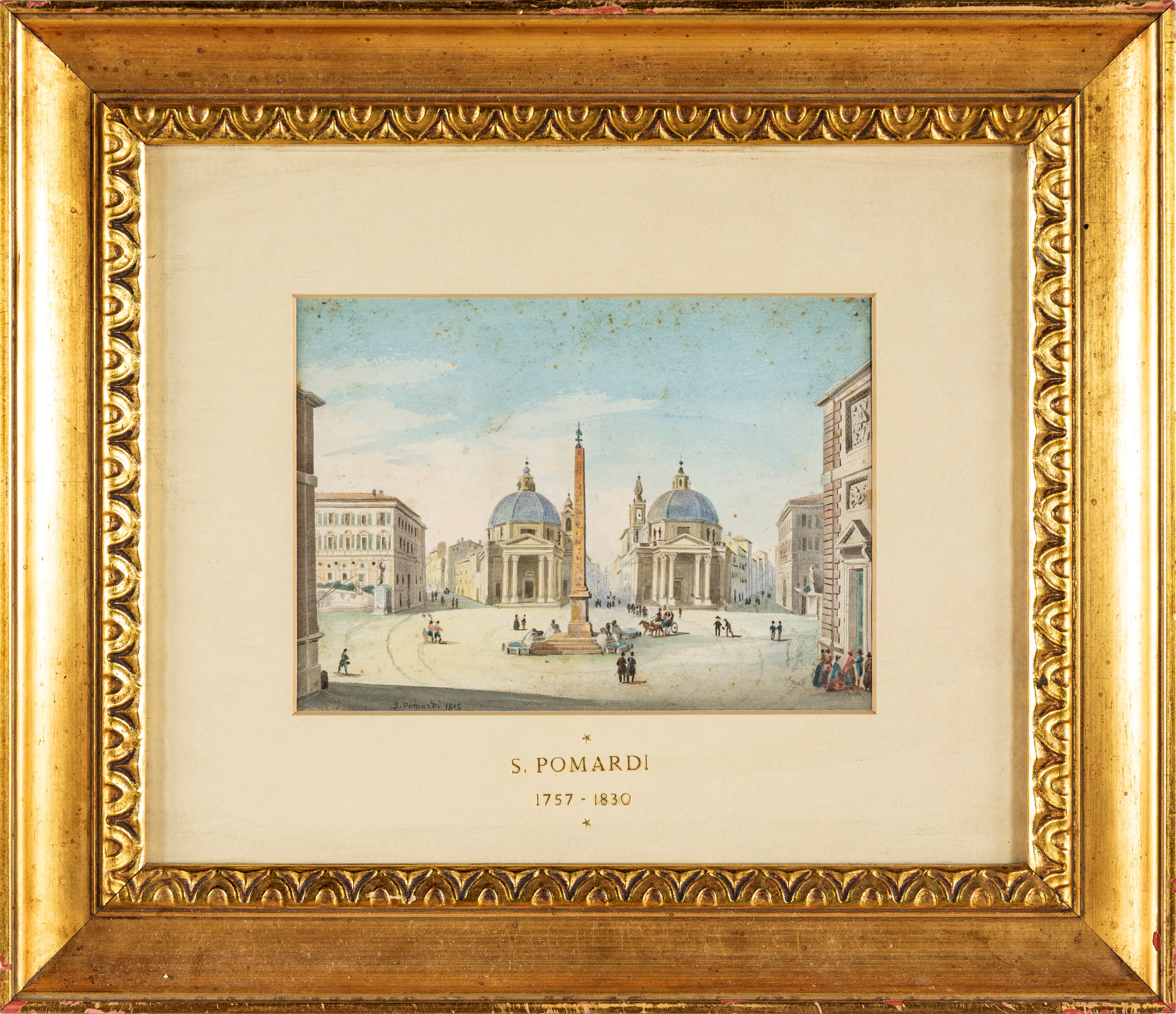 Simone Pomardi - Vedute romane ad inchiostri acquerellati su carta (1815)