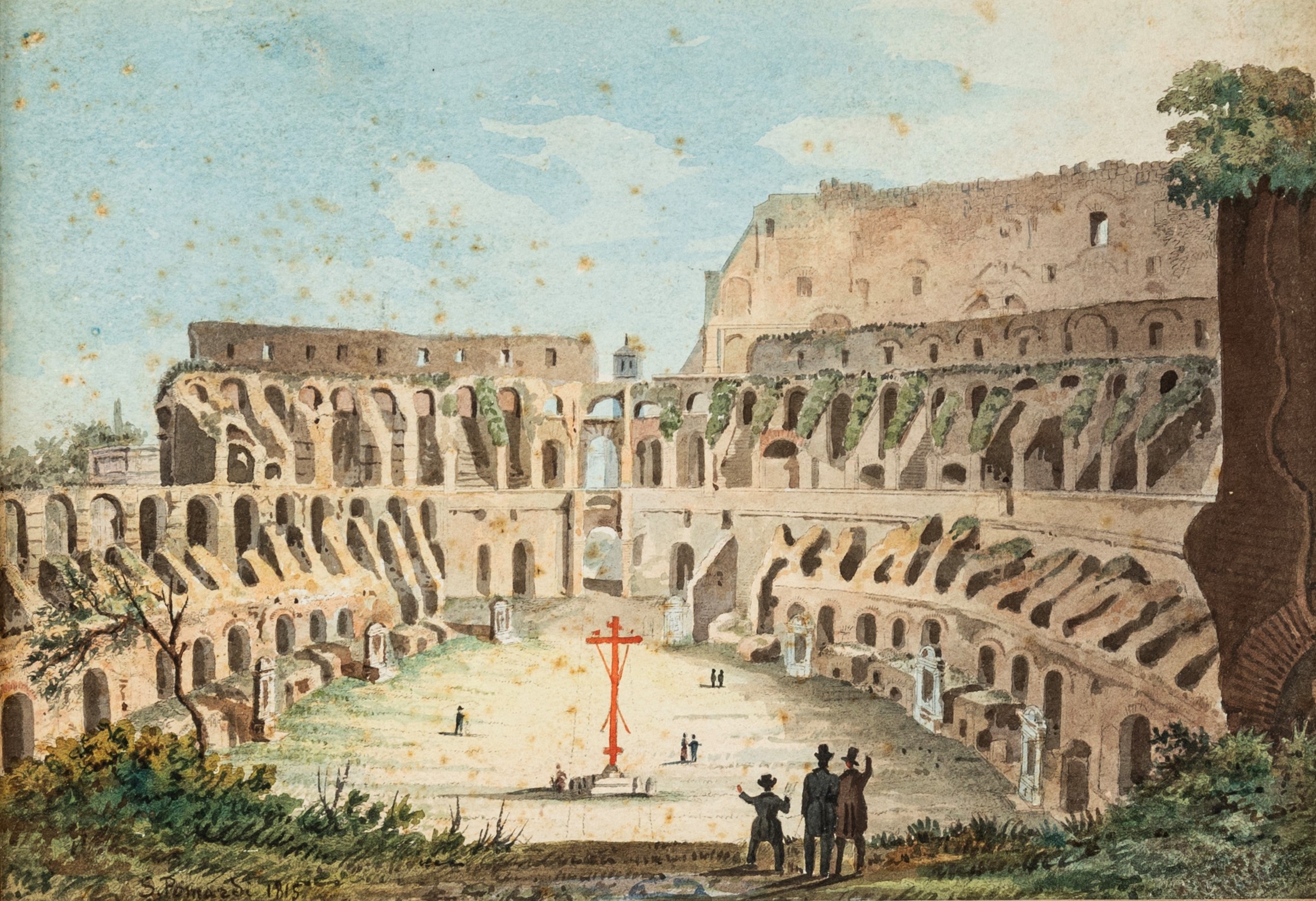 Simone Pomardi - Vedute romane ad inchiostri acquerellati su carta (1815)