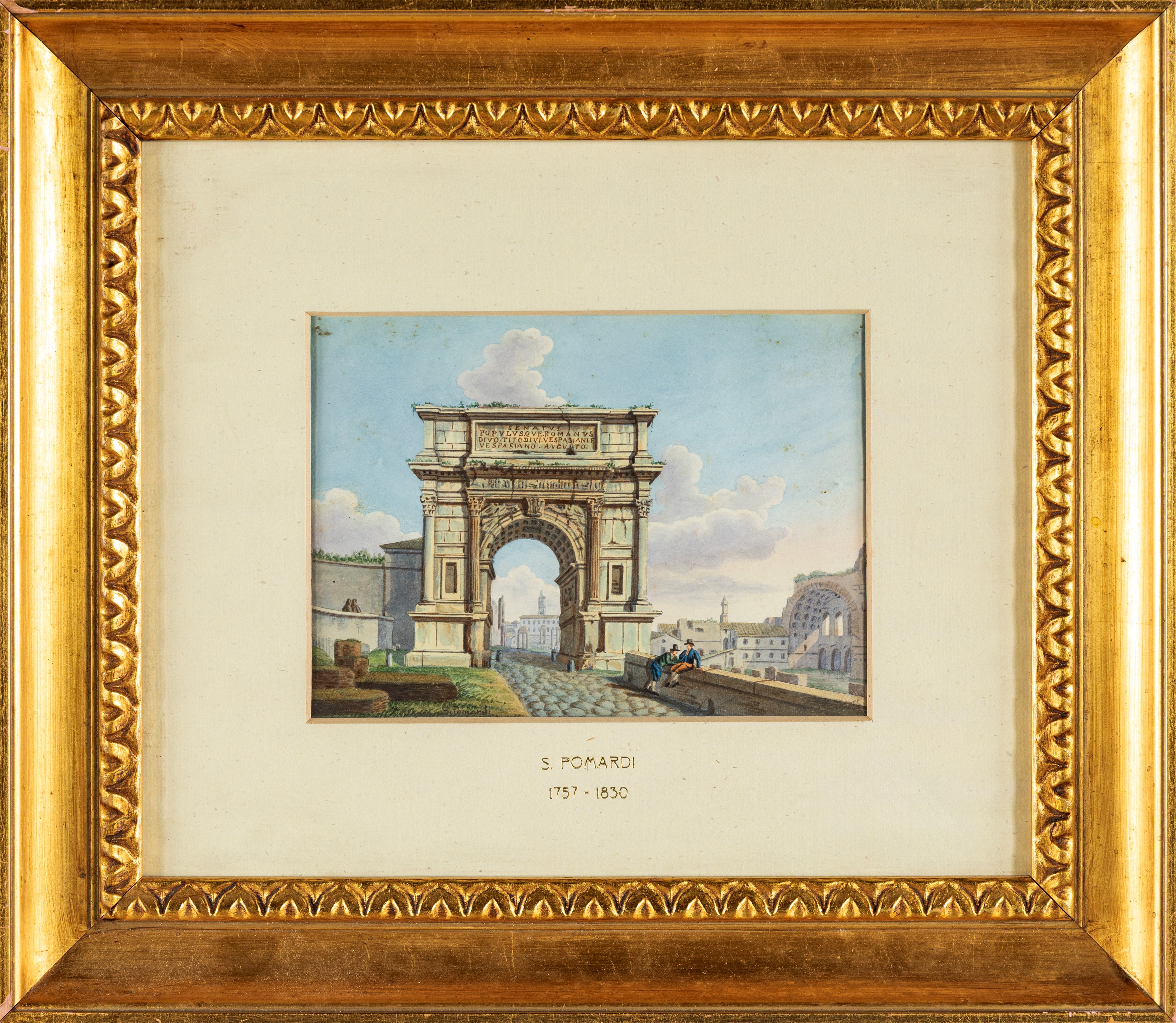 Simone Pomardi - Veduta di Piazza San Pietro e della Basilica Vaticana con l’Arco di Tito