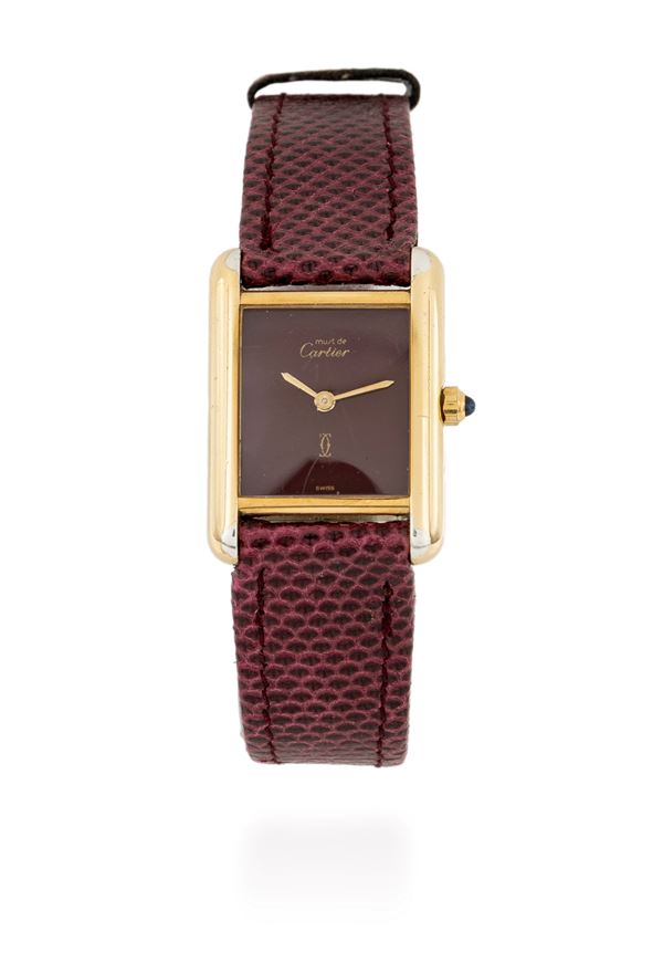 Cartier modello “Tank” in argento vermeil