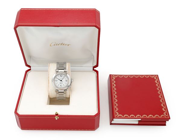 Cartier “Pasha” gran data in acciaio