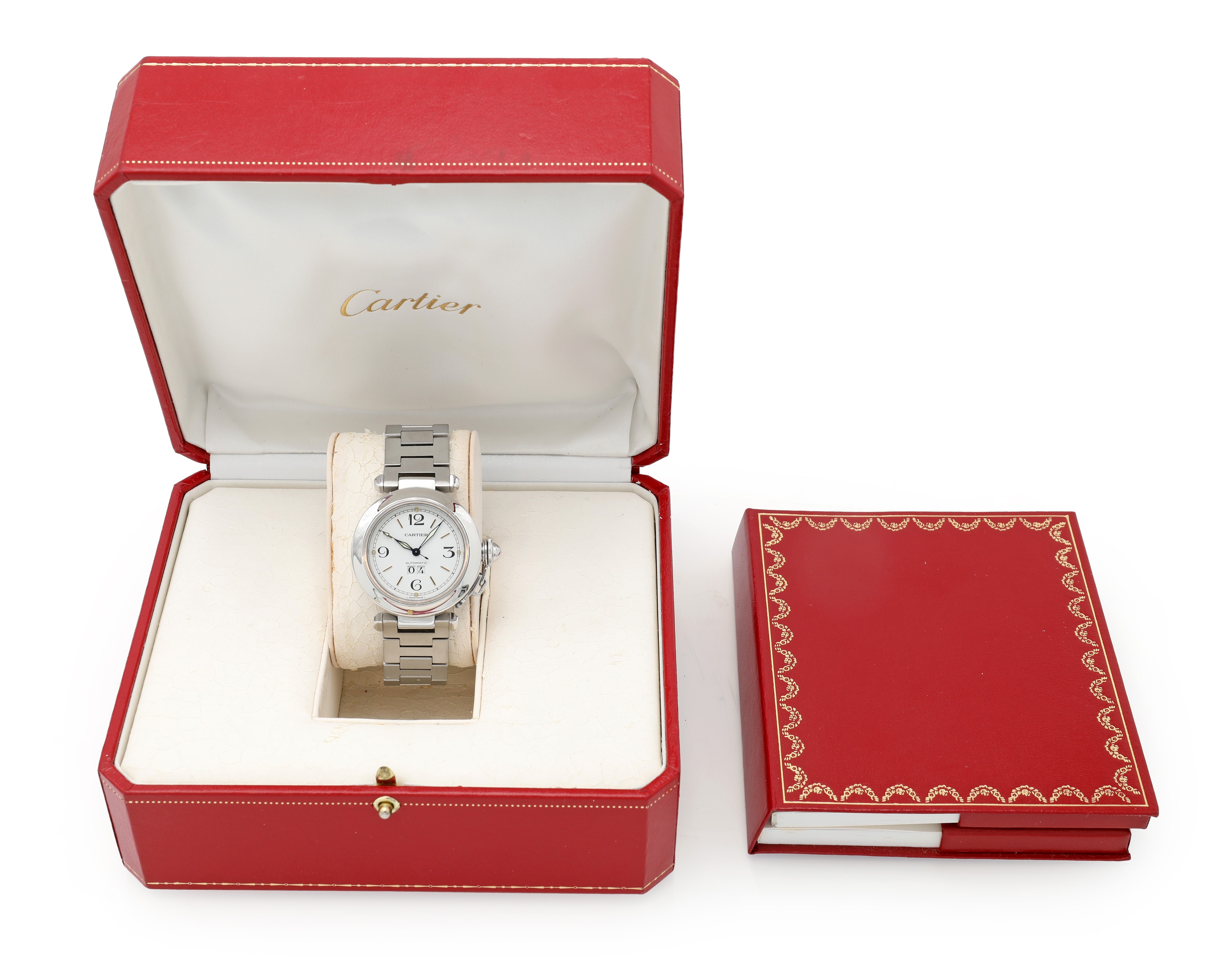 Cartier, Pasha “Gran Date”, acciaio, movimento automatico