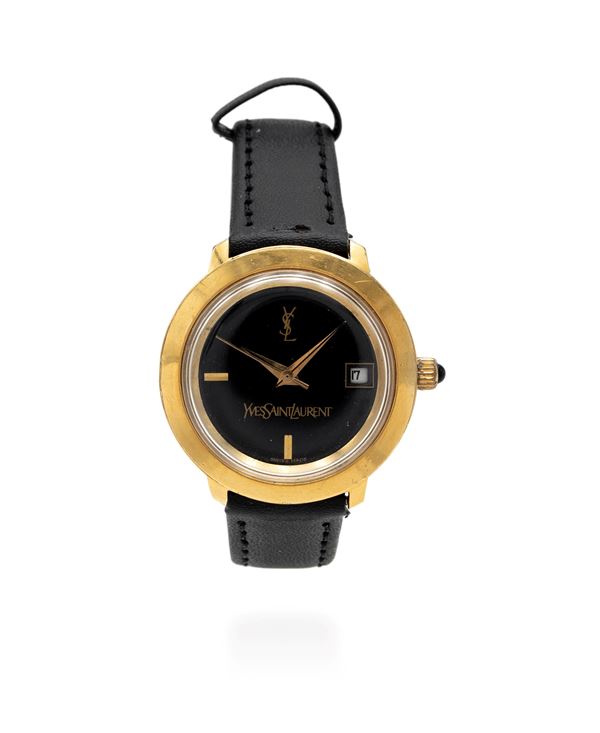 Yves Saint Laurent in acciaio placcato in oro