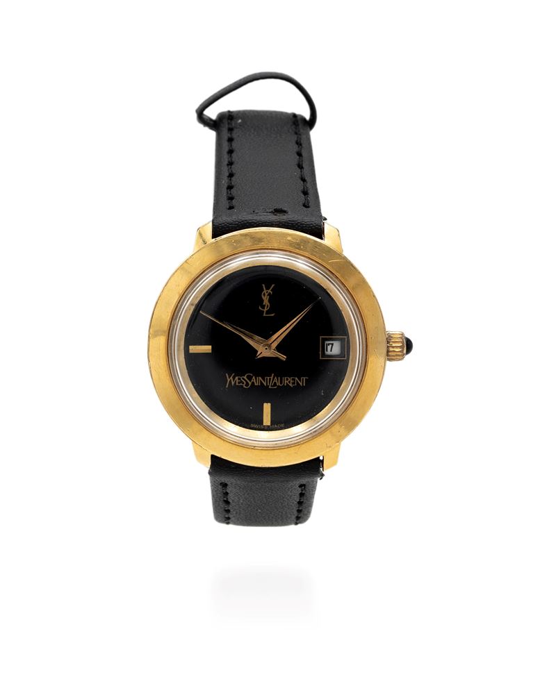 Yves Saint Laurent in acciaio placcato in oro