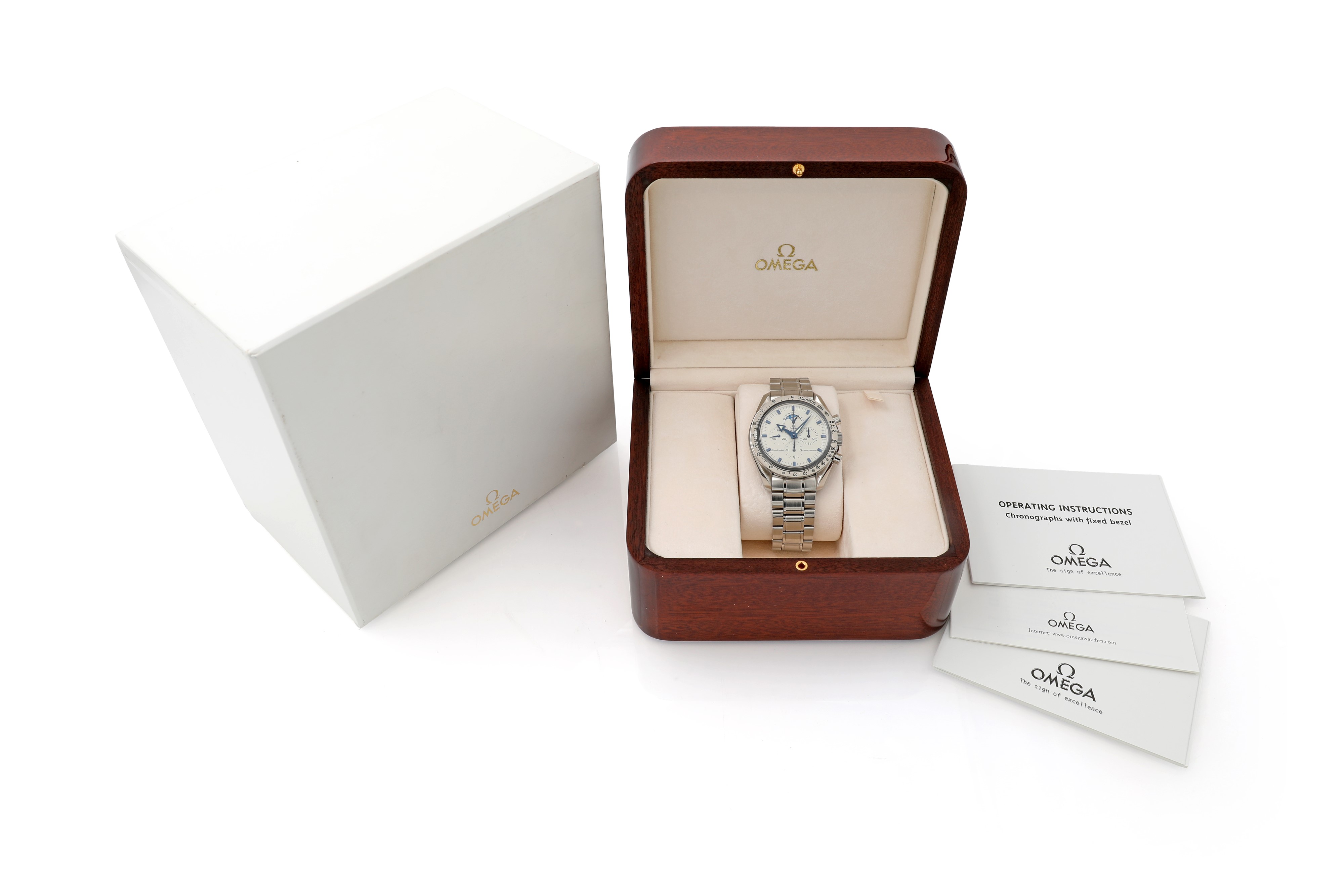 Omega, Speedmaster Moonphase Ref. 35752000 in acciaio