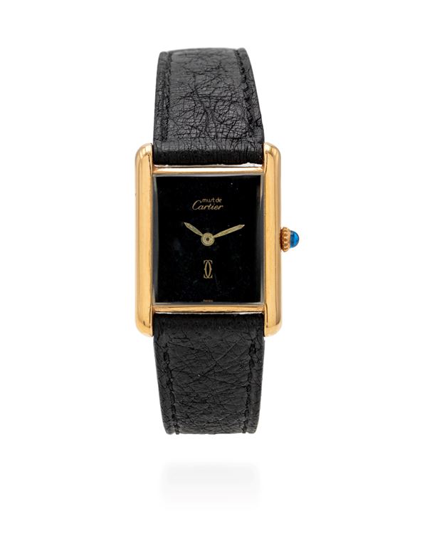 Cartier Must Tank in argento placcato oro