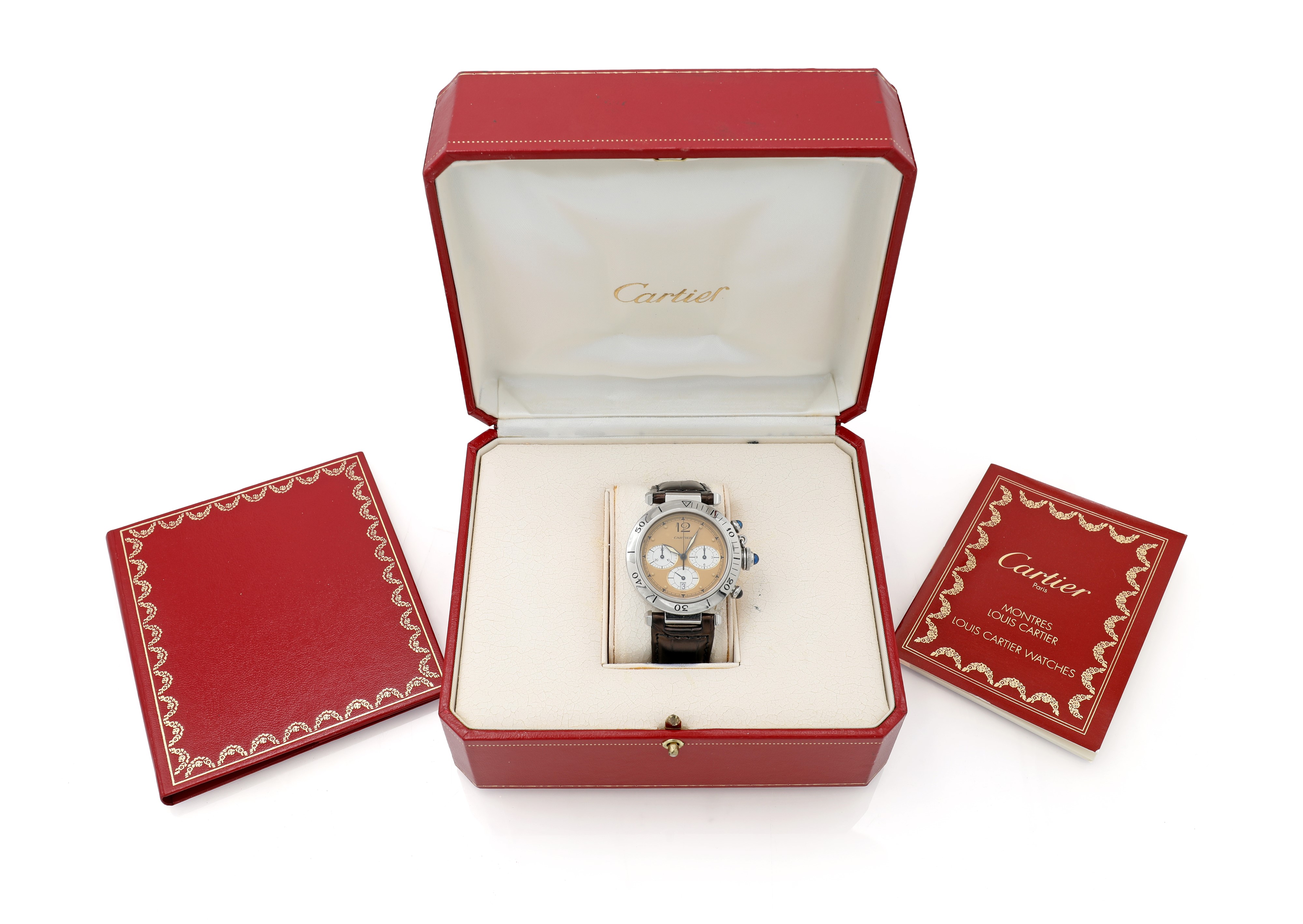 Cartier Pashà cronografo in acciaio