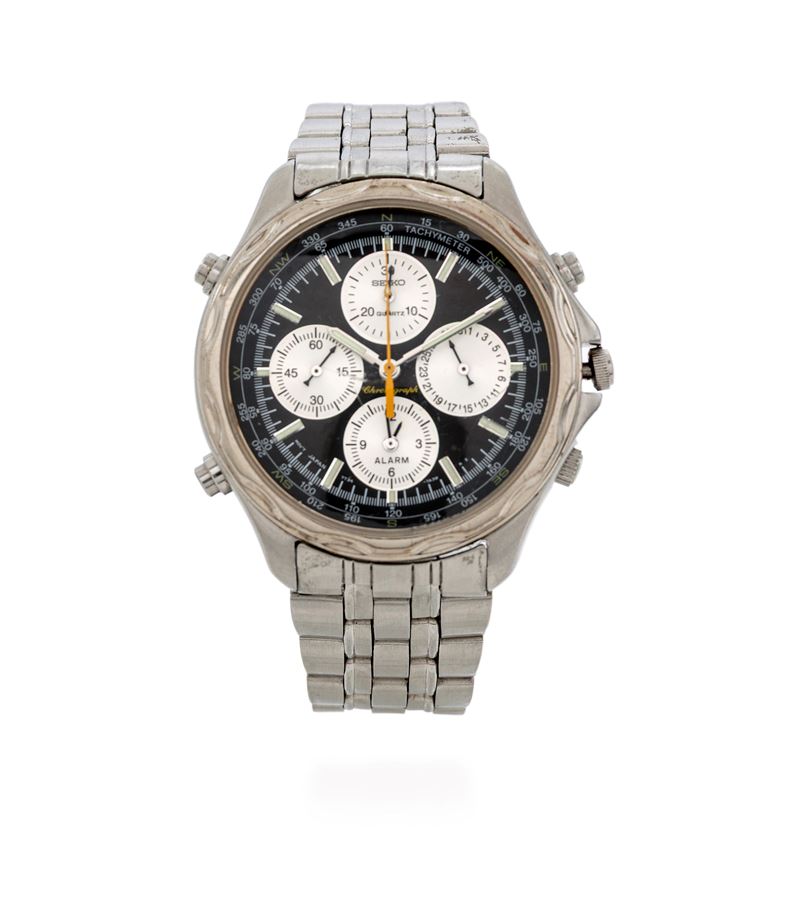 Seiko crono allarm in acciaio