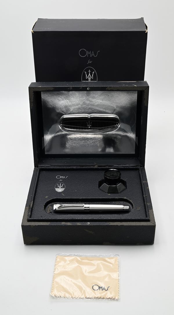 Omas Maserati - Penna Stilografica in argento massiccio 925/000 rodiato. In edizione limitata 0124/1.200