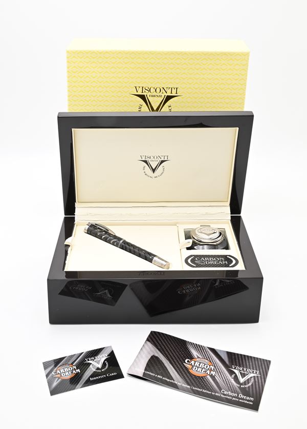 Visconti Carbon Dream - Penna stilografica in carbonio con particolari placcati in titanio. In edizione limitata 796/993