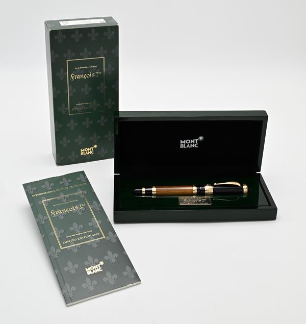 Montblanc Patron of Art Francois Ier - Penna Stilografica in resina con particolari in metallo placcati in oro giallo. In edizione limitata 2.529/4.810