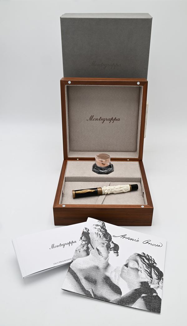 Montegrappa Antonio Canova - Penna Stilografica in composto di marmo, resina nera e particolari in bronzo. In edizione limitata 016/260