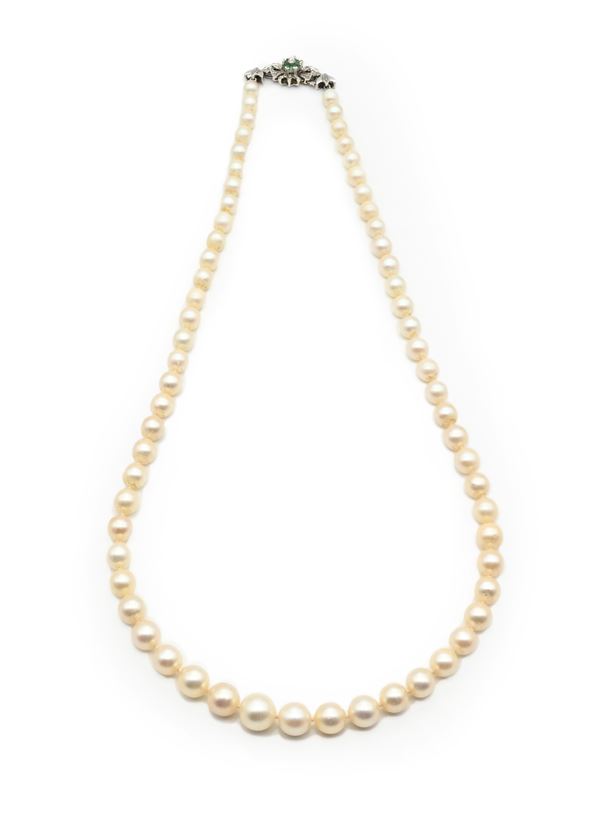 Collana  di perle e oro