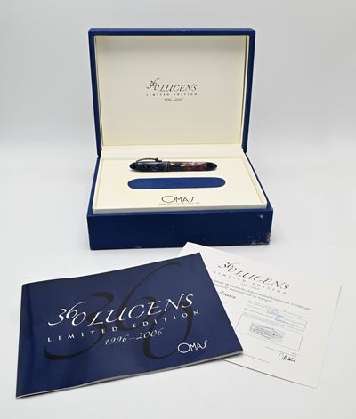 Omas, 360 Lucens Limited Edition (1996/2006) – penna stilografica in celluloide con finiture high...