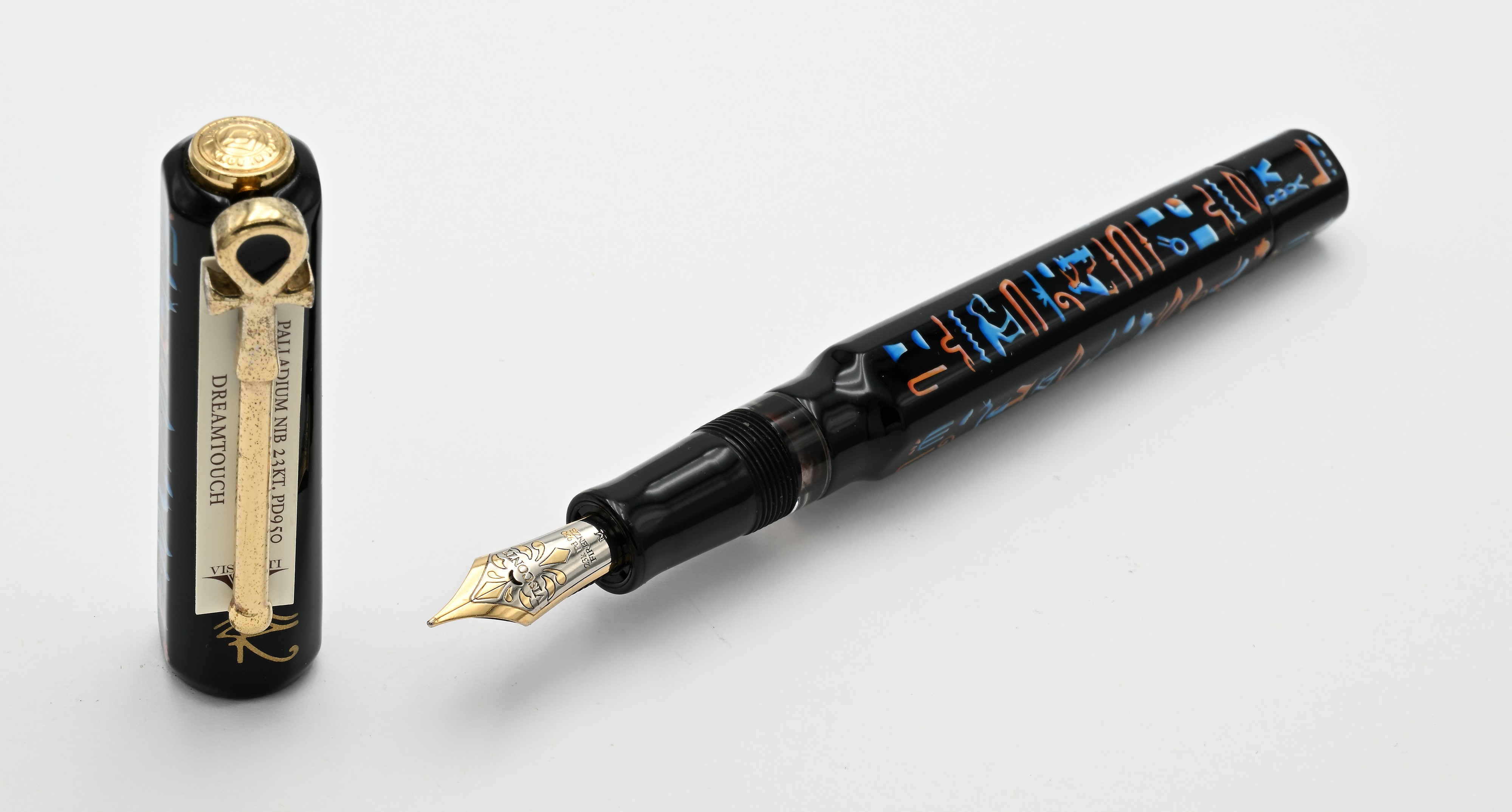 Visconti, Luxor — penna stilografica in ebonite con particolari placcati in oro giallo (edizione ...