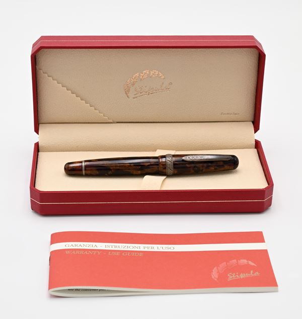 Stipula - Penna stilografica in resina con particolari in argento 925/000