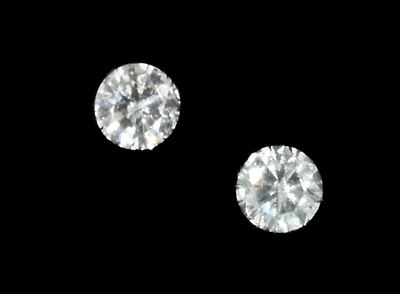 Coppia di diamanti, in blister, 0,05 ct (H) VS e 0,06 ct (H) VS