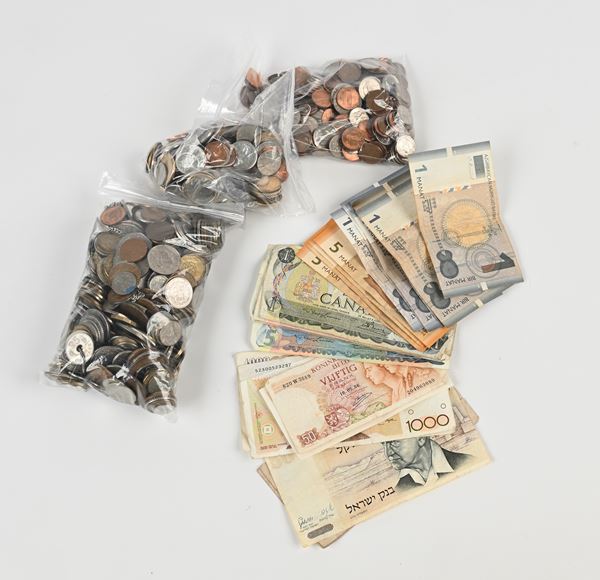 Lotto monete Canada, USA, Oltremare + Banconote