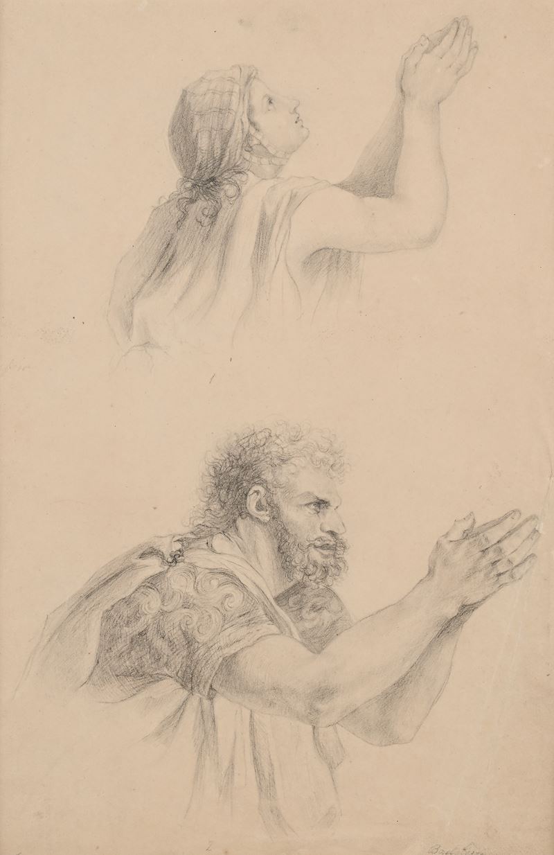 Studio di due figure oranti