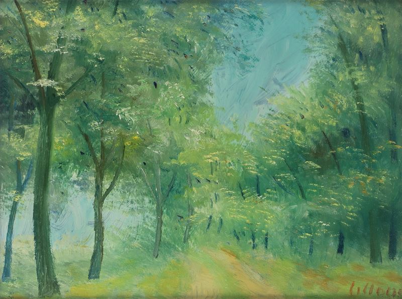 Umberto Lilloni - Autunno a Parma, olio su tela (1967)