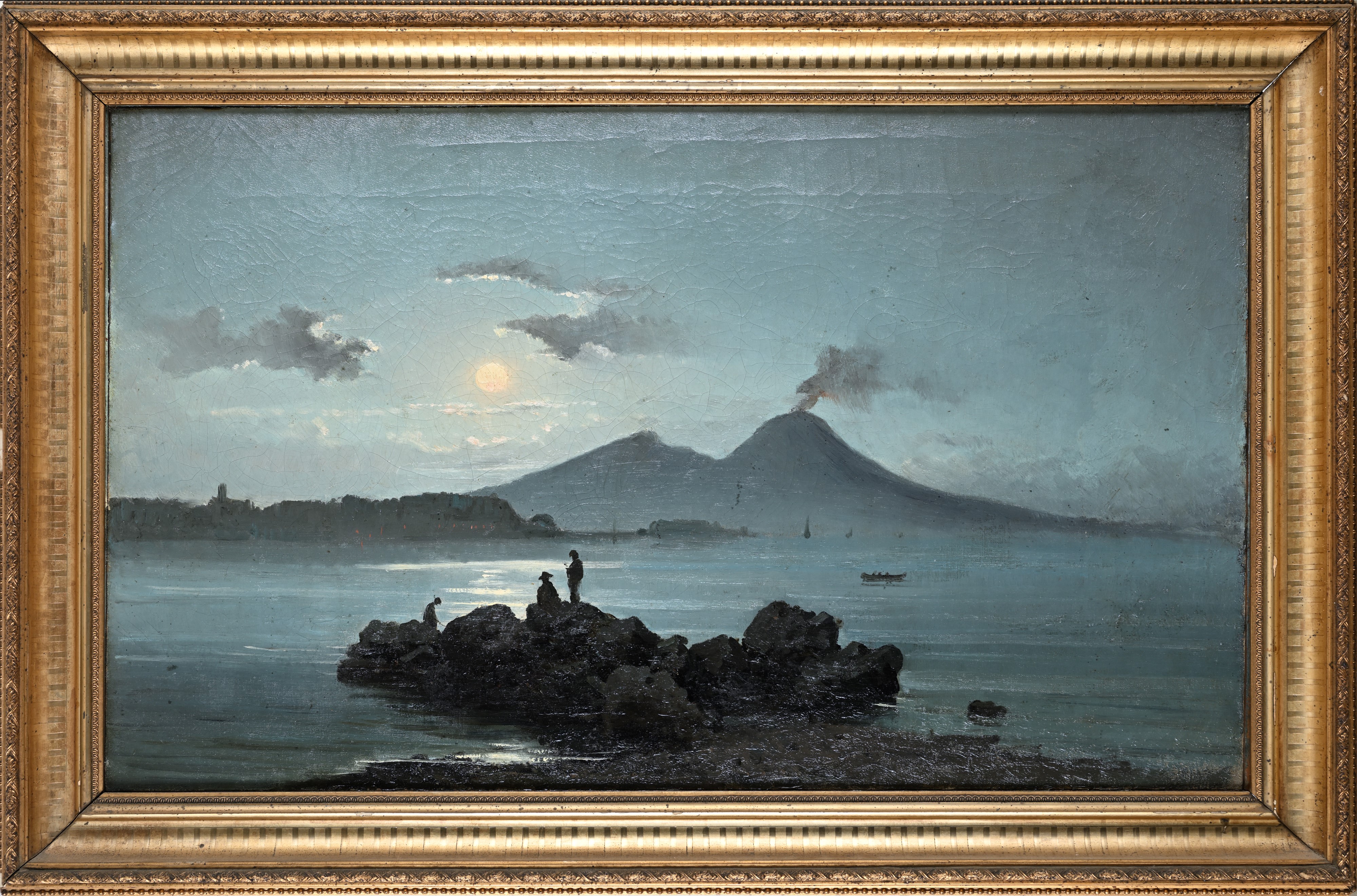 Veduta notturna della costiera napoletana