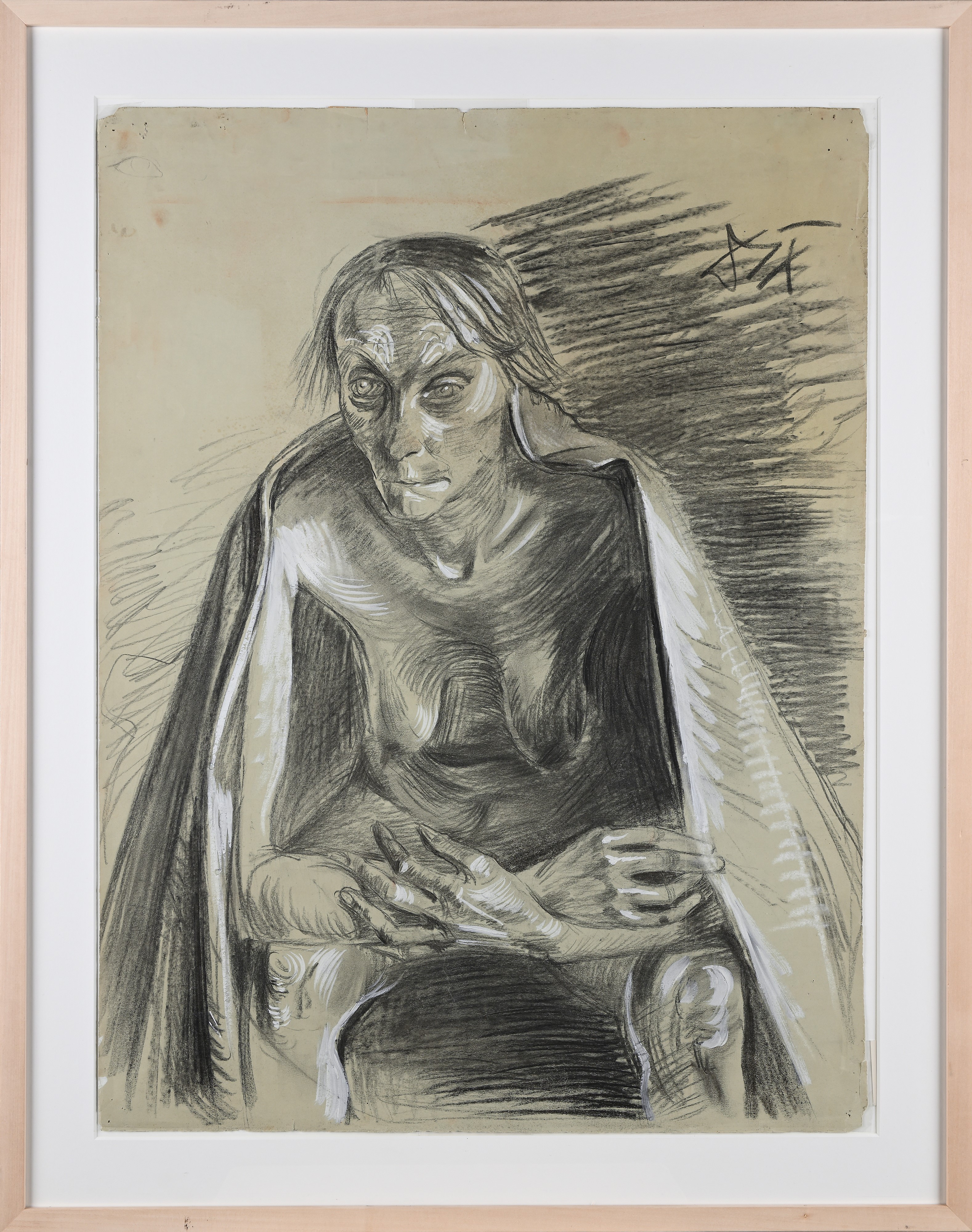 Otto DIX - Studio per “Vecchia Seduta”