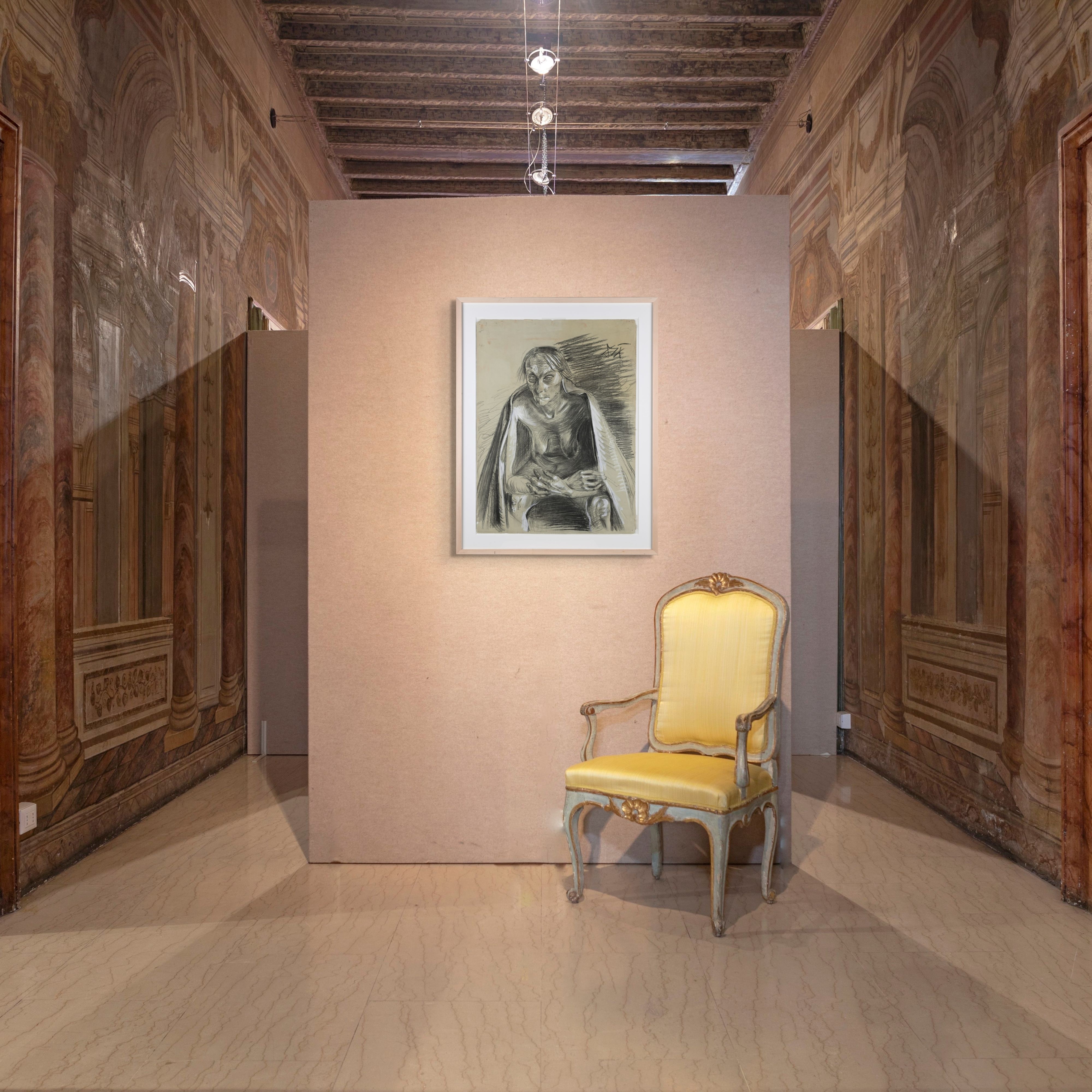 Otto DIX - Studio per “Vecchia Seduta”