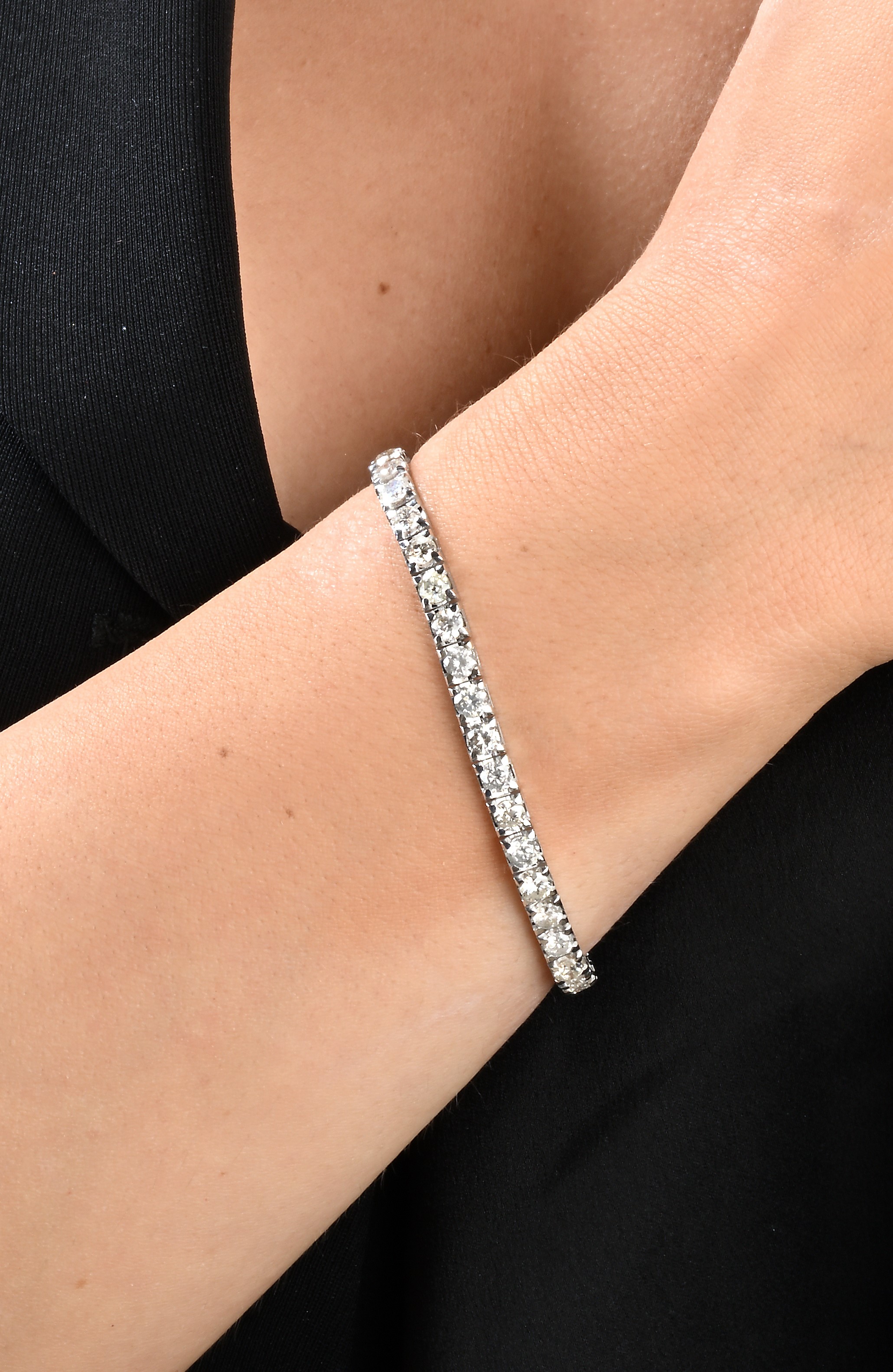 Bracciale tennis in oro e brillanti