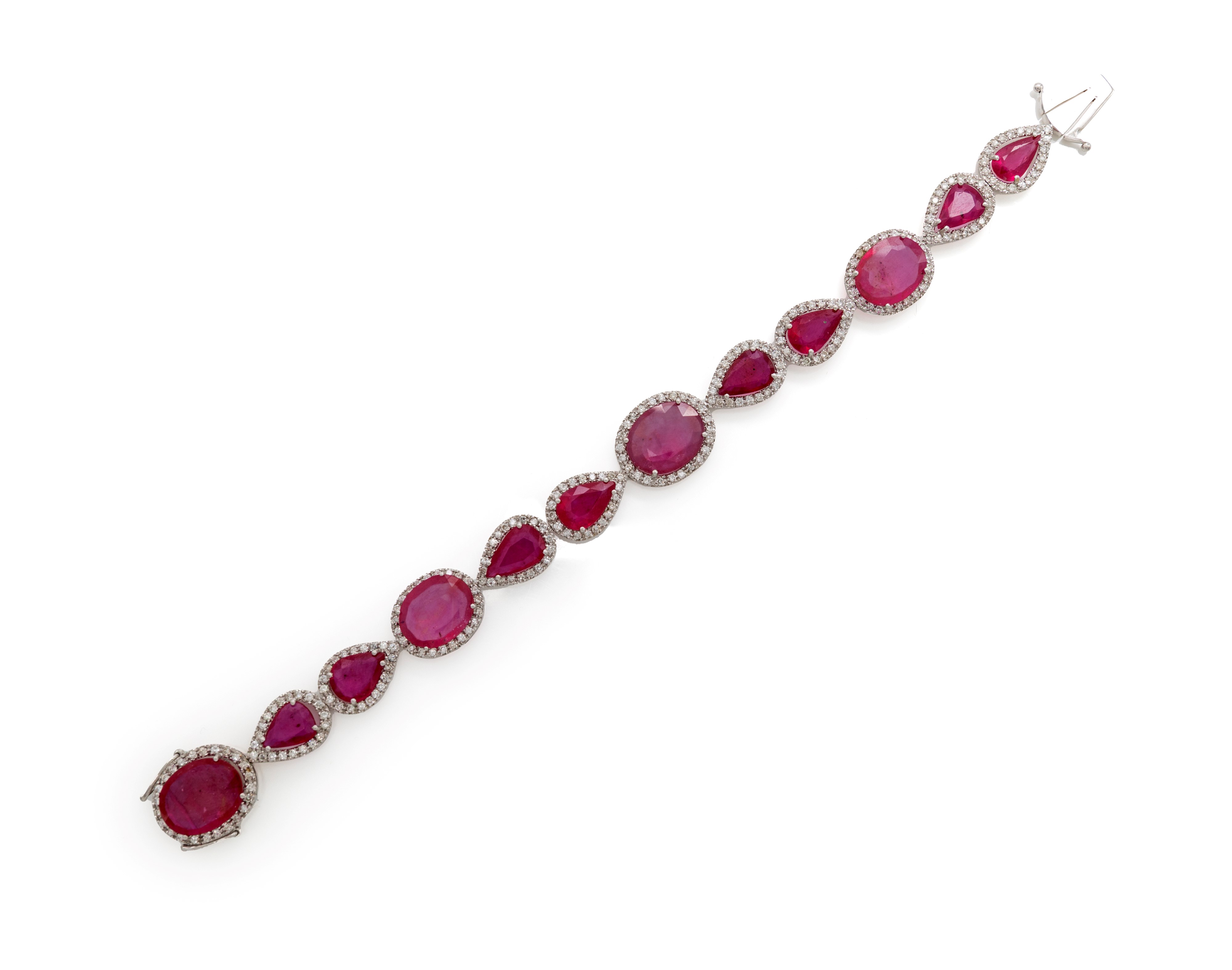 Bracciale in oro, brillanti e rubini