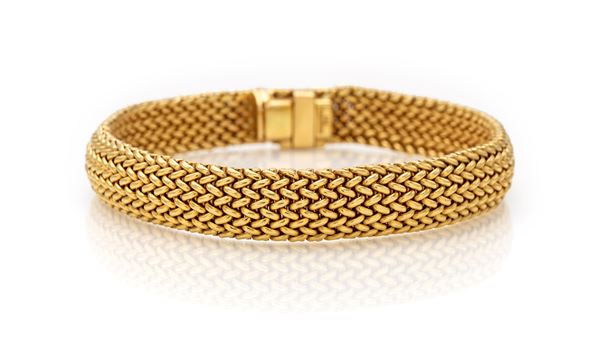 Tiffany bracciale in oro a tessuto