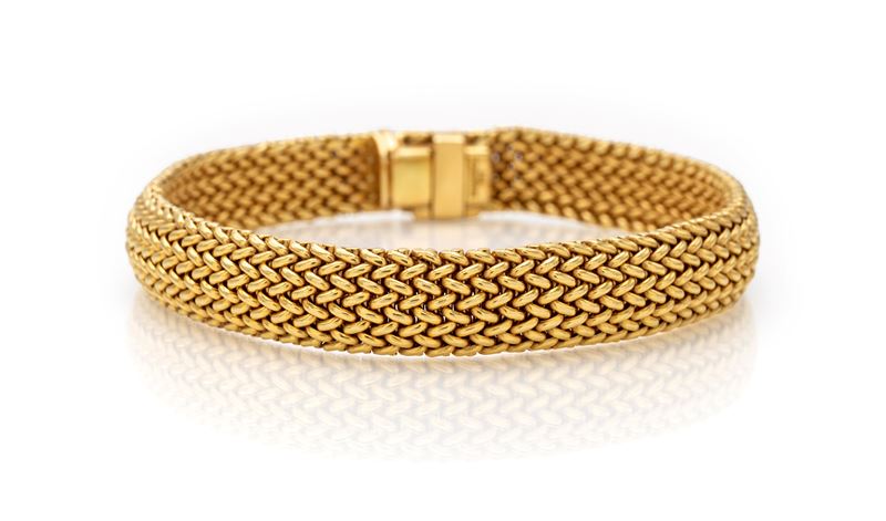 Tiffany bracciale in oro a tessuto