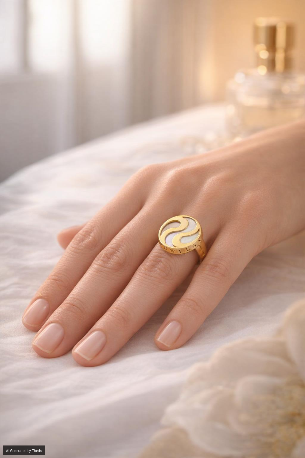 Bulgari, Anello Yin Yang in oro giallo 750/000