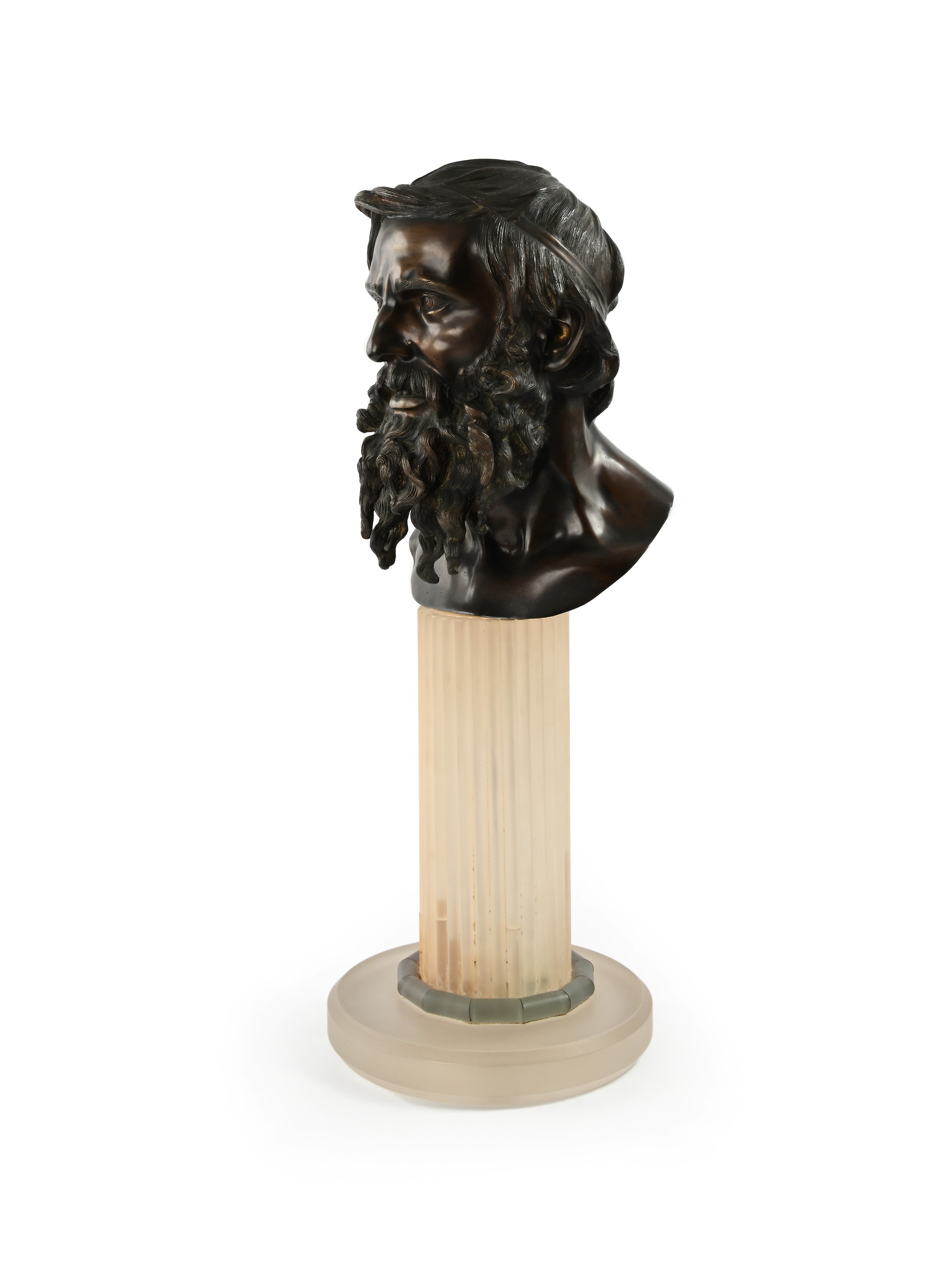 Vincenzo Gemito - Testa di filosofo in bronzo