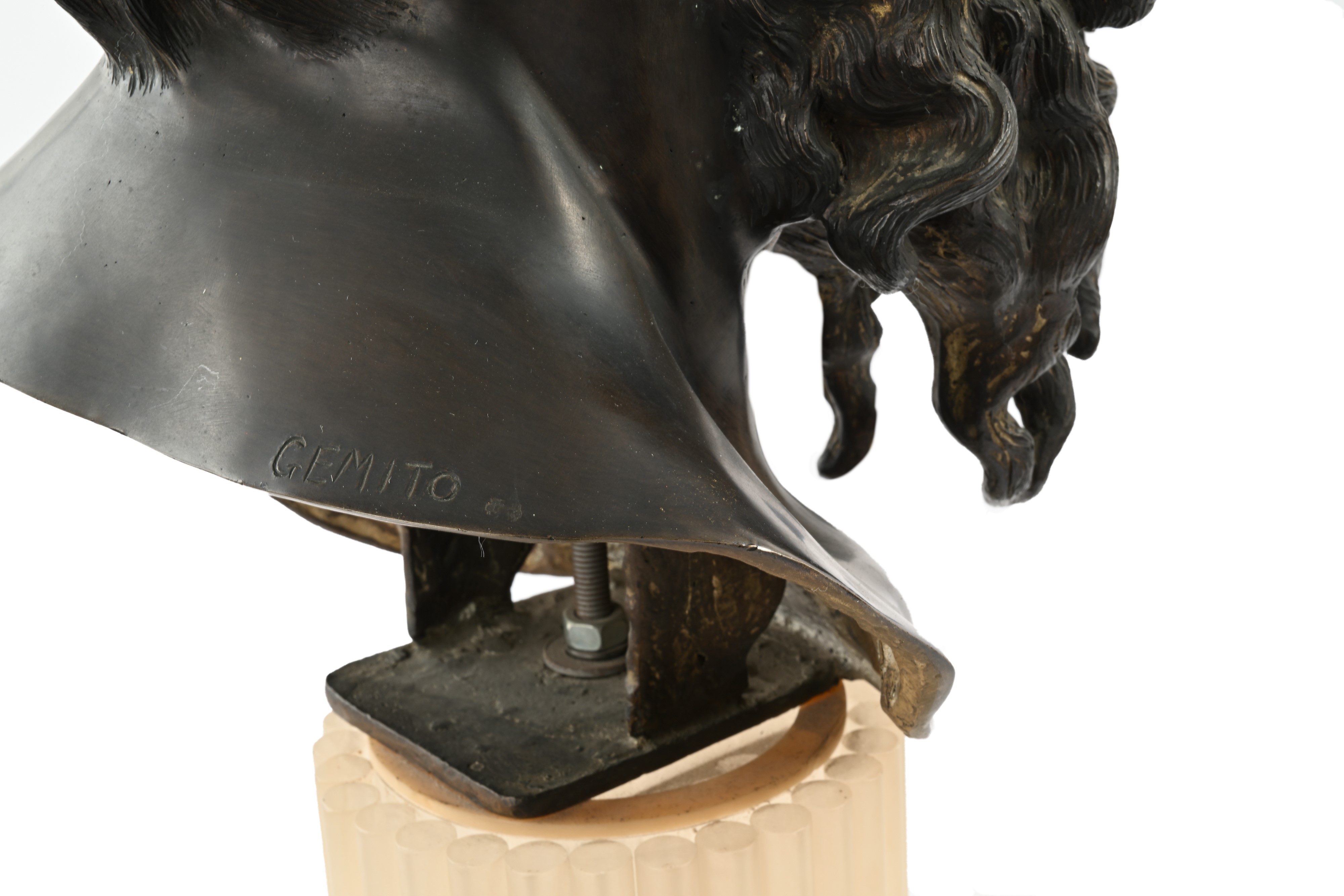 Vincenzo Gemito - Testa di filosofo in bronzo