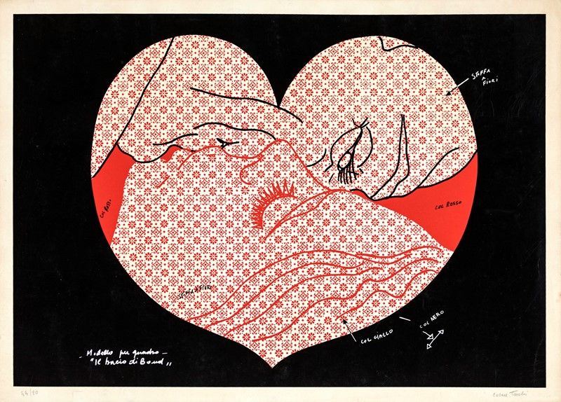 Cesare Tacchi - Modello per Quadro il Bacio di Bond