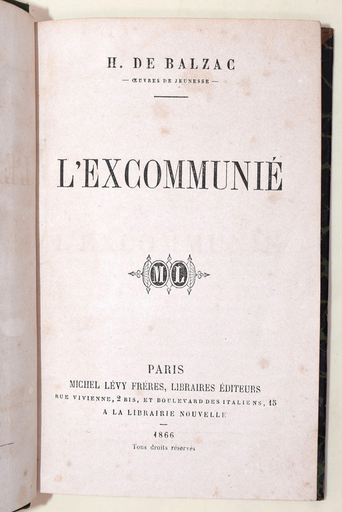 de Balzac, Honoré: Œuvres de Jeunesse de Balzac, 1866-1876