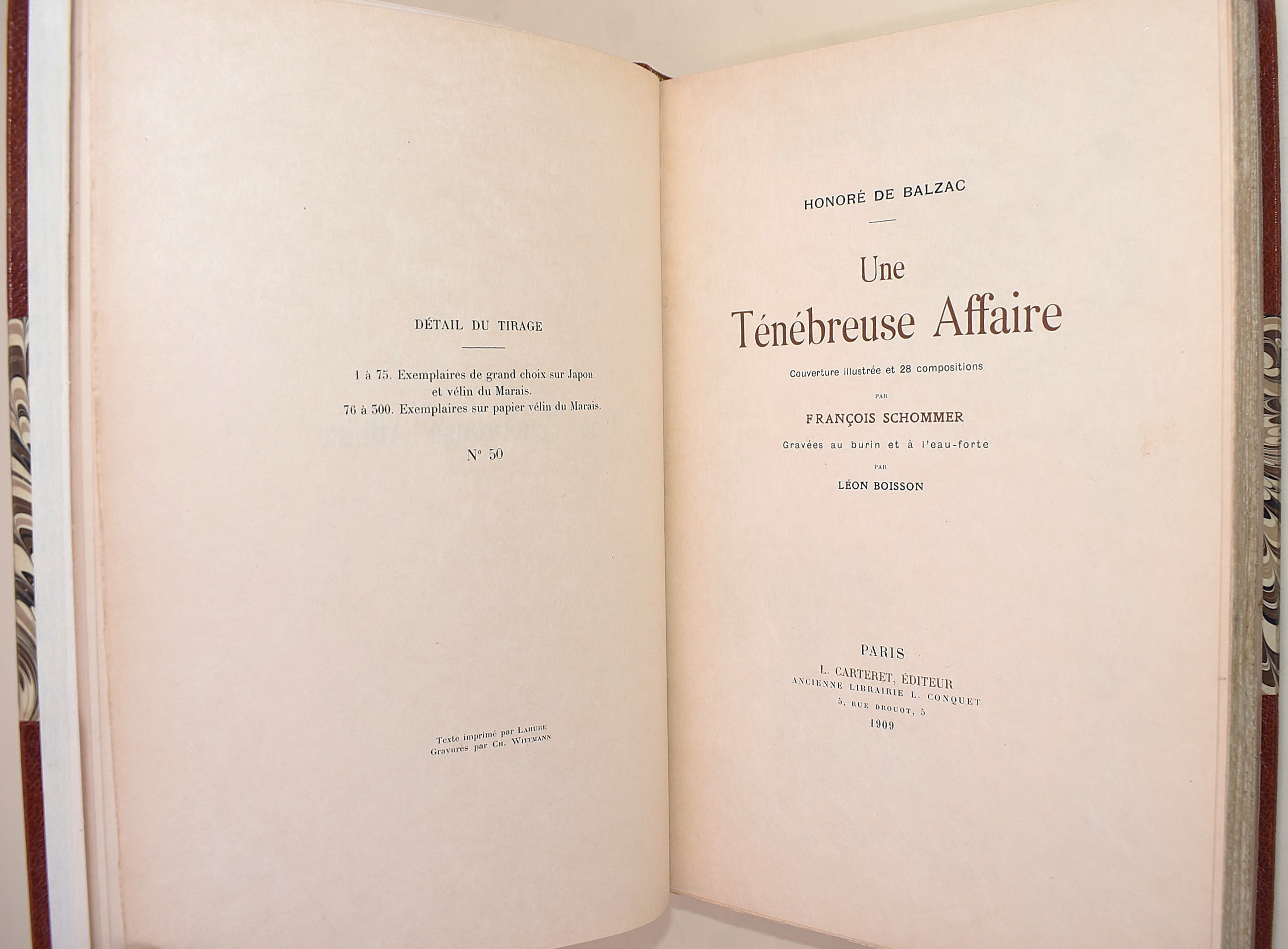 de Balzac, Honoré: Une ténébreuse affaire, 1909 - n. 50/300