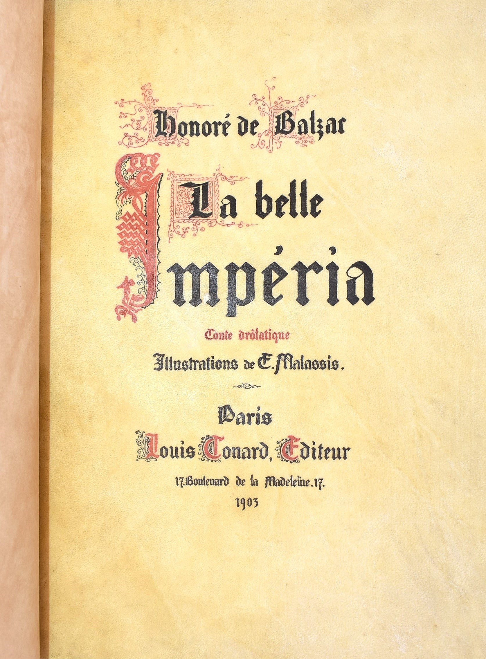 [Legatura P. Affolter] de Balzac, Honoré: La belle impéria, 1903 - n. 72/170