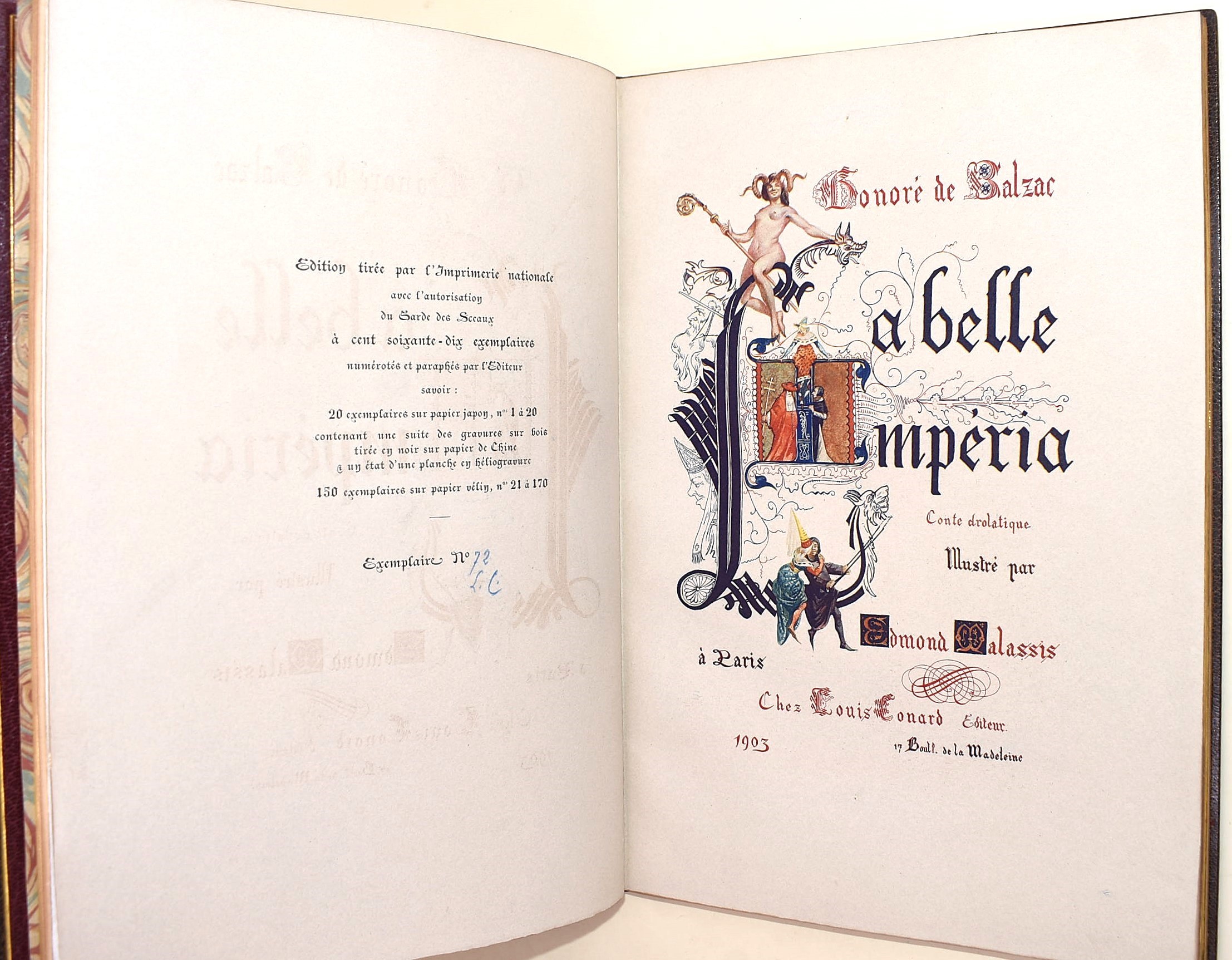 [Legatura P. Affolter] de Balzac, Honoré: La belle impéria, 1903 - n. 72/170