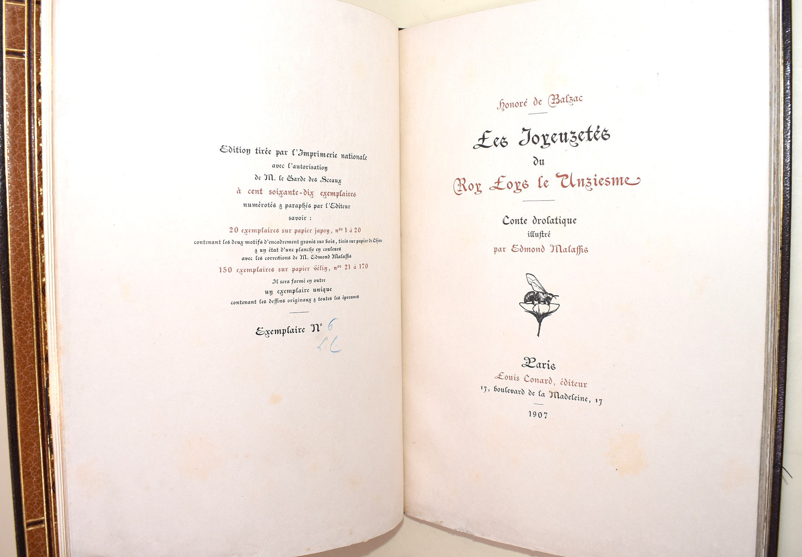 [Legatura M. Lortio] de Balzac, Honoré: Les joyeuzetés du roy Loys le unziesme, 1907 - n. 6/171