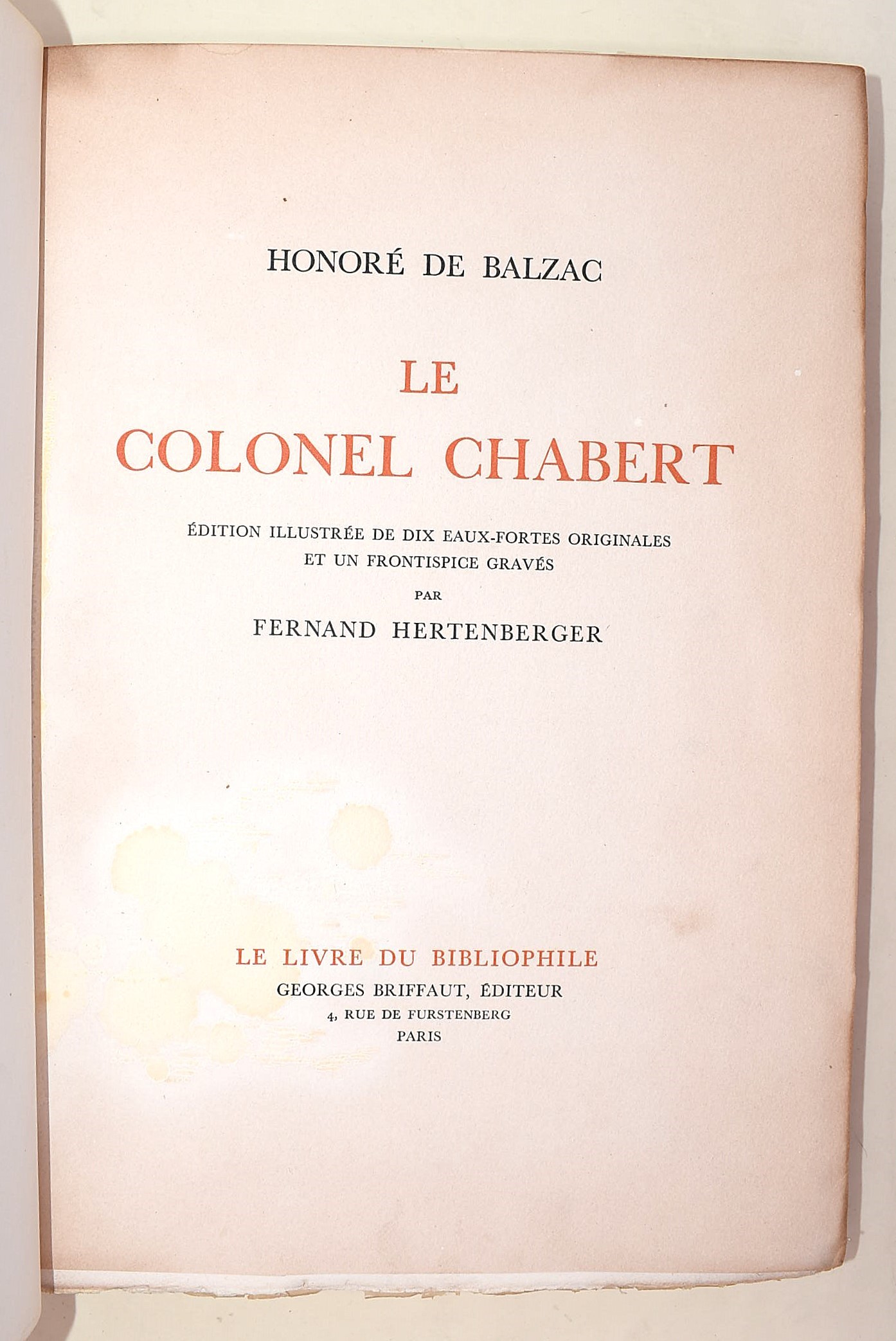 de Balzac, Honoré: Le Colonel Chabert, 1929, n. 241/500