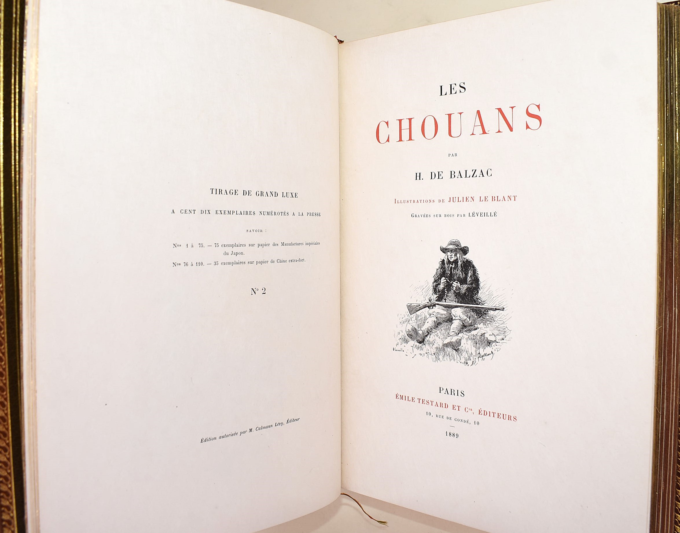 [Legatura - Marius Michel] de Balzac, Honoré: Les Chouans, 1889-1890 - n. 2/110