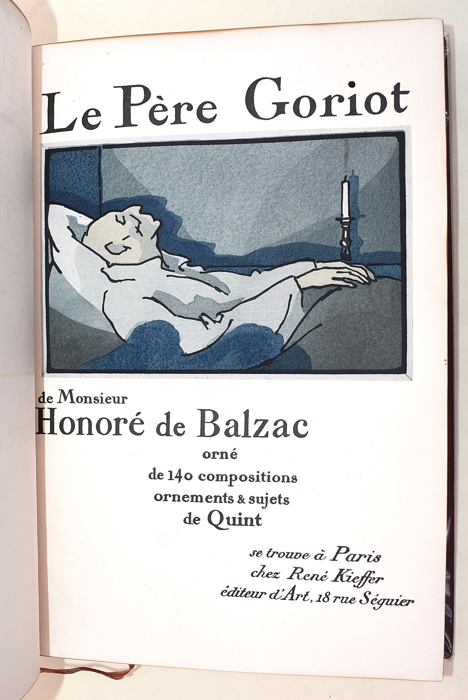 [Firma Kieffer] de Balzac, Honoré: Le Père Goriot, 1921-1922