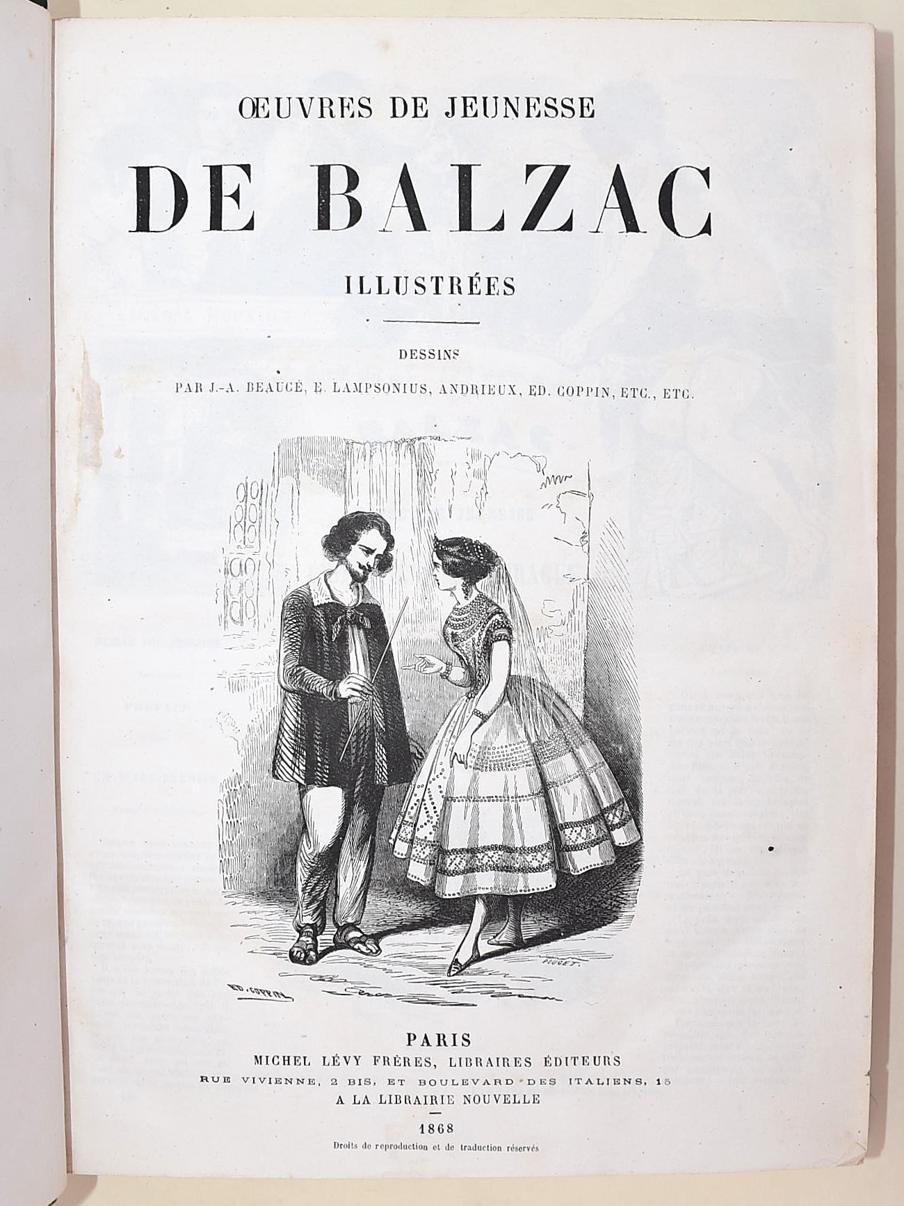 de Balzac, Honoré: Œuvres de jeunesse de Balzac illustrés, 1868 - Parte 1-2